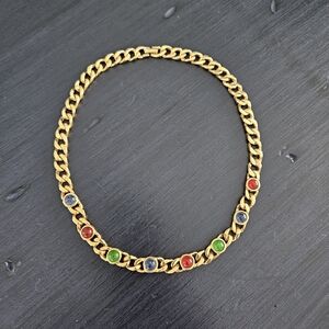 Gold Plated Semi Precious Stone Necklace